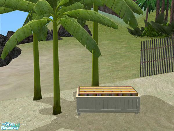 Sims 2 — PB Bali Outdoor cream - Storage (Loveseat) by ShinoKCR — Polster colorful stripes