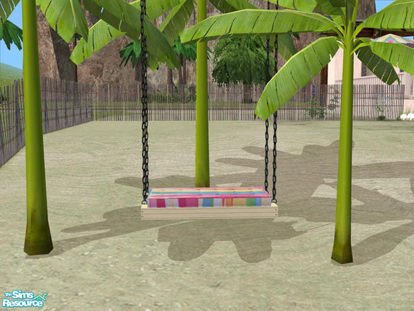 Sims 2 — PB Bali Outdoor cream - Swing Polster colorful stripes2 by ShinoKCR — 