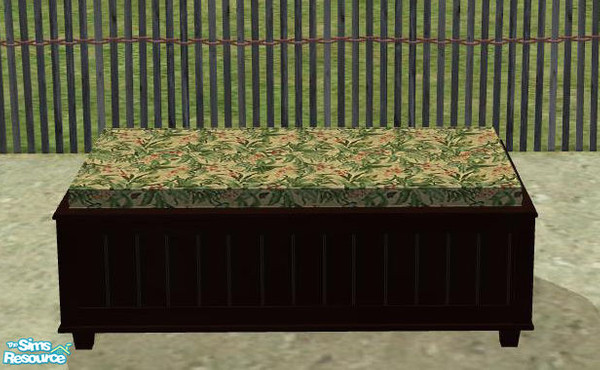 Sims 2 — PB Bali Outdoor Darkwood - Storage Polster green by ShinoKCR — 