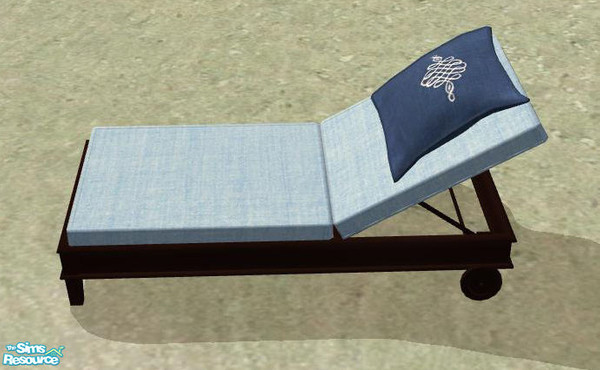 Sims 2 — PB Bali Outdoor Darkwood - Lounger Polster blue by ShinoKCR — 