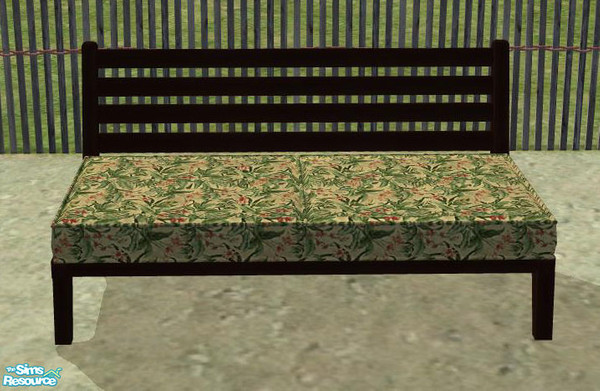 Sims 2 — PB Bali Outdoor Darkwood - Loveseat Polster green by ShinoKCR — Mesh updated on June 07 2008 - please