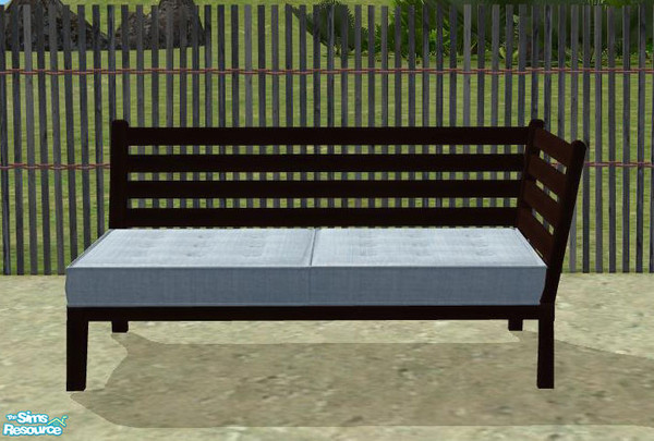 Sims 2 — PB Bali Outdoor Darkwood - Loveseat right Polster blue by ShinoKCR — 