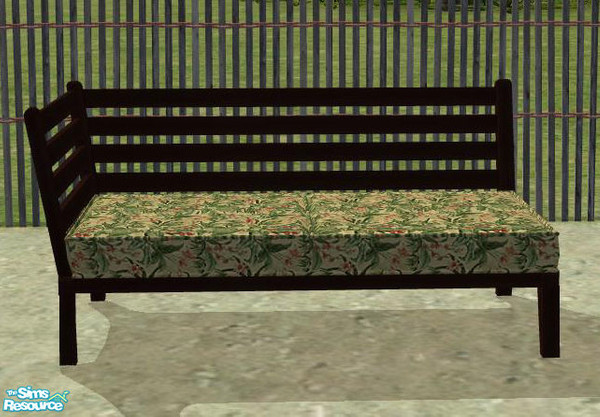 Sims 2 — PB Bali Outdoor Darkwood - Loveseat left Polster green by ShinoKCR — 