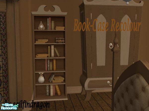 Sims 2 — Gothic Bedroom Recolour - Book-case by sailfindragon — A recolour of the Teen Style Stuff\'s Gothic Book-case in