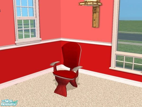 Sims 2 — LLR Office, Red Chair - ***NEW MESH*** by LaLunaRossa72 — Extra comfort and style for your hard working Sims.