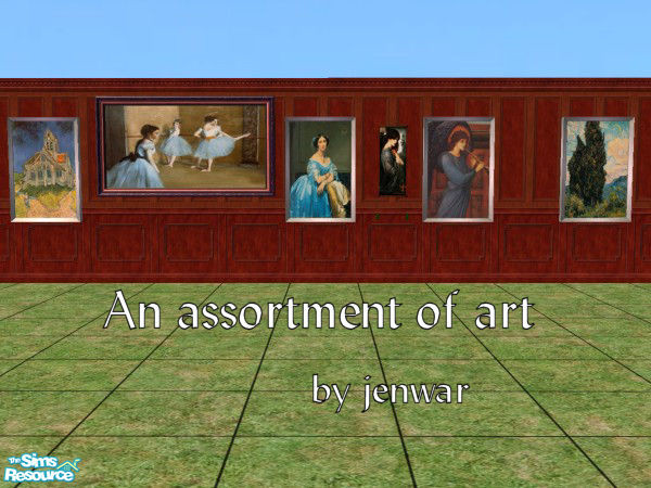 Sims 2 — An assortment of art by jenwar — A variety of fine art to fit just about any Sim's home! 
