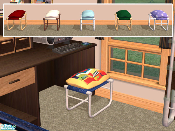 Sims 2 — Recolor Stool EGE Young Room by cemre — Matching recolor for this set. Teen bedroom set with combined objects,
