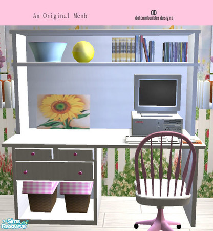 Sims 2 — The Garden Room- Desk by dotcombuilder — The Garden Room Desk. *MUST INSTALL THE DESK MESH FROM MY LITTLE