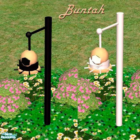 Sims 2 — Wooden bird feeder by buntah — This is the wooden version of the bird feeder. It requires the birdfeeder mesh