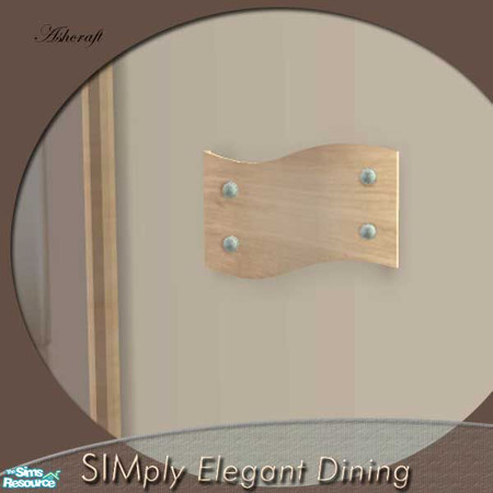 Sims 2 — SIMply Elegant Wall Light by Cashcraft — The SIMply Elegant Dining wall light is made of bleached birch wood.
