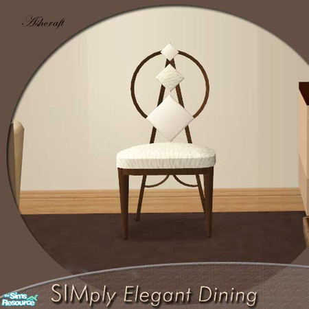 Sims 2 — SIMply Elegant Dining Chair by Cashcraft — The SIMply Elegant Dining Set mixes the colors of rich cream and dark