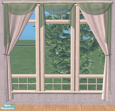 Sims 2 — Multi Style Curtains - Green & White by Bitzybus — Recolor of the Multi Style curtain, you will need the