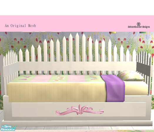 Sims 2 — The Garden Room- Picket Fence Day Bed by dotcombuilder — The Garden Room Picket Fence Day Bed. Always use