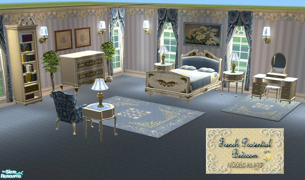 Sims 2 — French Provential Bedroom by Nikki041498 — Lovely French Provential Bedroom done in shades of blue, cream and
