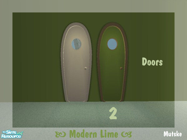 Sims 2 — Modern Lime door 2 by Mutske — This is a recolour from Reflex ZimbardoSet by Reflexionistin. You need to