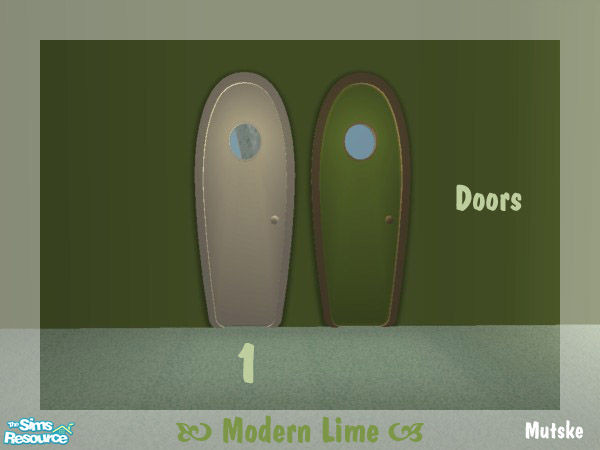 Sims 2 — Modern Lime door 1 by Mutske — This is a recolour from Reflex ZimbardoSet by Reflexionistin. You need to