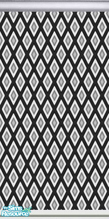 Sims 2 — Contempo Lattice wall by Raveena — Black lattice wall.
