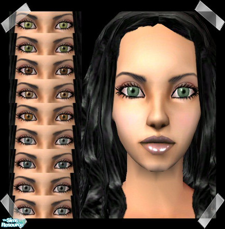 Sims 2 — Real EyeZ by Lola — Realistic Eye, Much more realistic compared to the standard maxis eyes. 3 Blue, 3 Green, 3