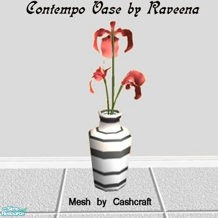 Sims 2 — Contempo Large Vase by Raveena — You need Cashcraft's "Starry Night Large Vase" mesh for this object