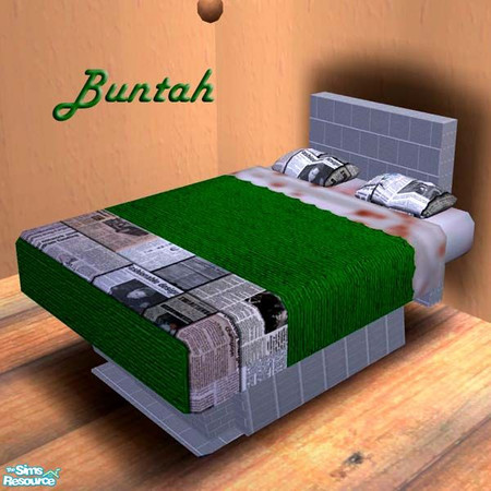 Sims 2 — Sleepin' on cinderblocks by buntah — This is the cinderblock version. You must have the cardboard box base mesh