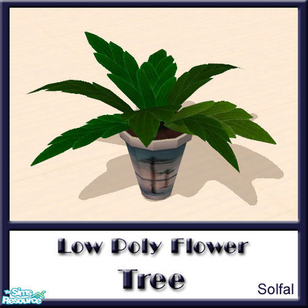 Sims 2 — Low Poly Flowers Tree by solfal — This is a low polygon flower. Nice if you love to have lots of flowers in your