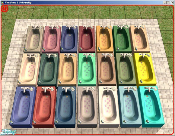 Sims 2 — 21 Tubs - Expansion by dddrake — Recolored to match my other sets.