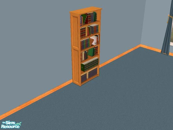Sims 2 — Blue Knot Bookcase by SteelLlama — A darker coloured cheap bookcase, matches the other pieces in my set Blue