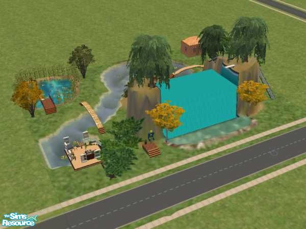 Sims 2 — Nature Park by Mystique_Nazz — A 100% natural park. Feauturing a waterfall, a pond, a swimmable pond and two