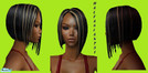 Sims 2 — Rihanna Bob Streaked by halfasian751 — Rihanna\'s old hair cut black with blonde streaks. 
