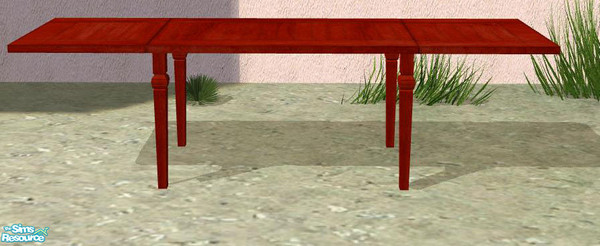 Sims 2 — PB Bali Outdoor Red - Diningtable3tl by ShinoKCR — requires Uni