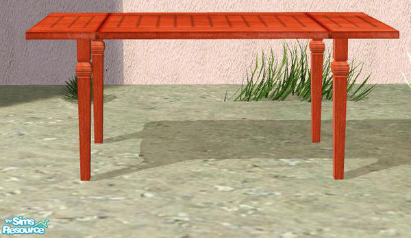 Sims 2 — PB Bali Outdoor Orange - Diningtable2tl by ShinoKCR — 