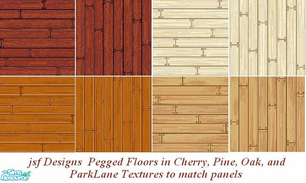 Sims 2 — jsf Designs Pegged Floors by jsf — ParkLane, Cherry, Oak and Pine pegged floors in both NorthSouth and EastWest