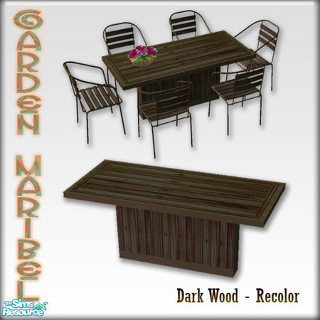 Sims 2 — S2S Garden Maribel Recolors 5 - Dining Table by sims2sisters — 