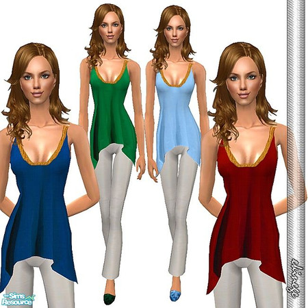 Sims 2 — EKN Set - 02 by ekinege — 4 outfits and a new mesh. Adult&Young Adult