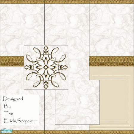 Sims 2 — Summer Palace Walls & Tile Set by eriduserpent — I once looked at a small mansion in Spain named the Summer