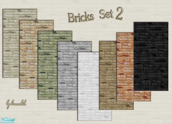 Sims 2 — Bricks Set 2 by lirunchik — Pretty bricks for your houses! Perfect for exterior and interior. All walls could be
