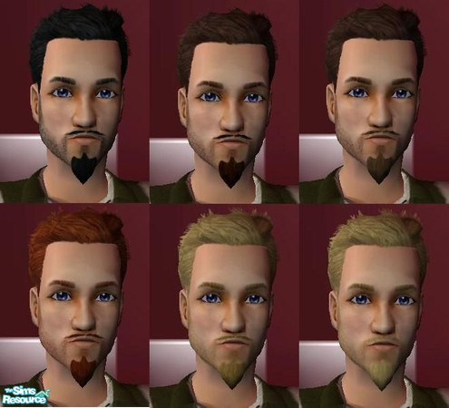 Sims 2 — Swashbuckle by Rad47 — A more serious, roguish look than the Maxis original mustache combo. (Pictured stubble
