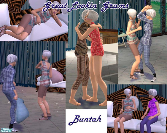 Sims 2 — Great Lookin' Grams by buntah — More outfits that use my "Uplifted Gram" mesh in my "Gram gets a