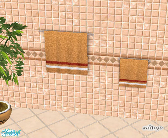 Sims 2 — Beach bathroom towel by Windkeeper — You need to download Bathroom towel mesh, included in "Bathroom Towels
