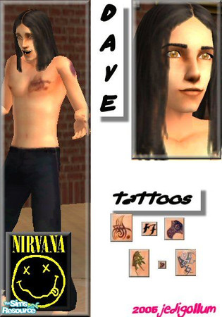 Sims 2 — David Grohl from NIRVANA by oldmember_JediGollum — Dave Grohl was a member of Nirvana, a drummer, and currently