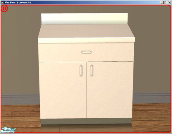 Sims 2 — Snow-blind White Counter by dddrake — A kitchen set in off-white
