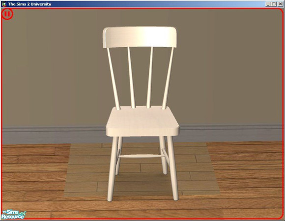 Sims 2 — Snow-blind White Tea Chair by dddrake — A kitchen set in off-white