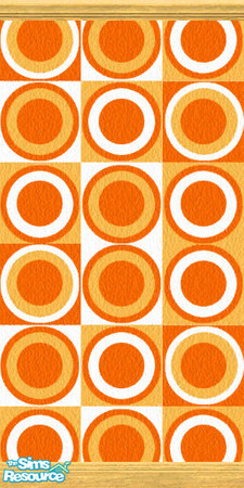 Sims 2 — Round Retro Orange by sww — made by sww, original pattern by pixeldecor