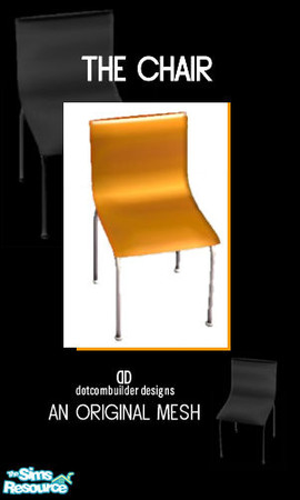 Sims 2 — The Chair- Orange by dotcombuilder — The Chair is bright, sleek and best of all cheap. Great for the office or