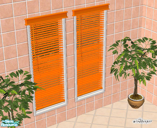 Sims 2 — Ginger window blinds by Windkeeper — This color will work for Maxis blinds as well as for "Longer