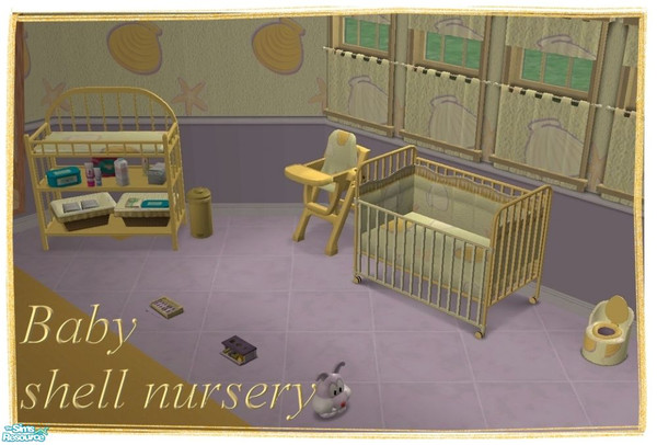 Sims 2 — Baby shell nursery by Malitia — A breeze of summer for you babys. :)