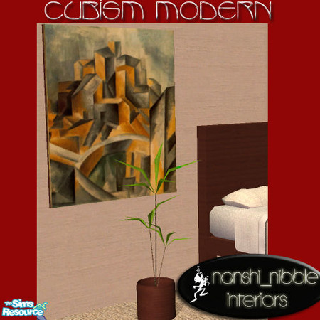 Sims 2 — Cubism Bedroom Set - bedroom plant by Nanshi — All new meshes. You will absolutely NEED these originals to use