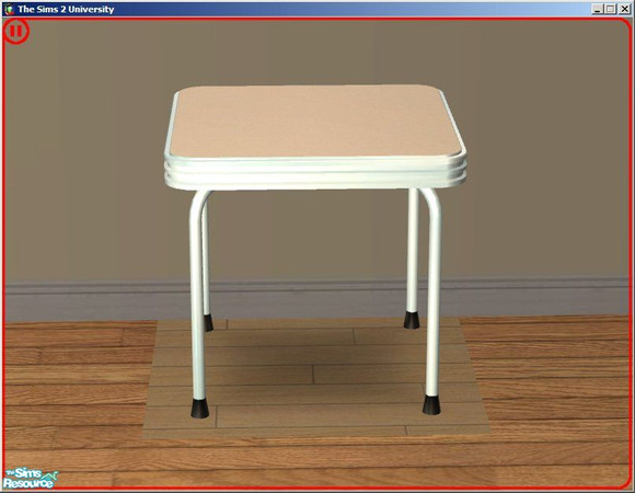 Sims 2 — Judicious Jute Card Table by dddrake — A beige kitchen set