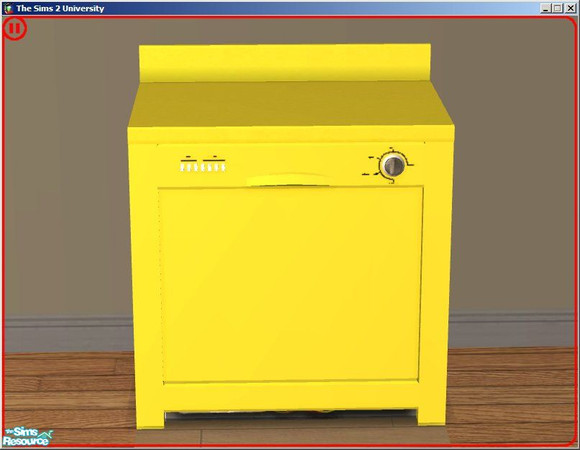 Sims 2 — Pina Colada Dish Washer by dddrake — A very bright yellow kitchen set