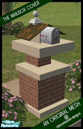 Sims 2 — Mailbox Cover- Brick Tan-Orange by dotcombuilder — *Must download Dark Red Brick mesh file* Sick of seeing
